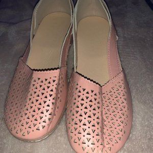 Womens Slip On Pink Shoes/Flats